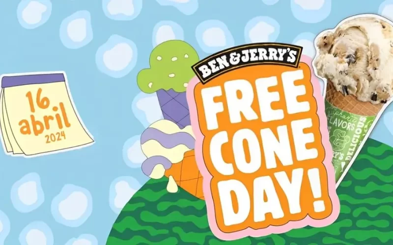 Dia da Casquinha Grátis Ben & Jerry's: Sorvete Grátis em 16 de Abril!