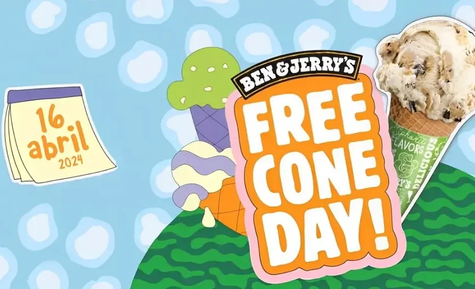 Dia da Casquinha Grátis Ben & Jerry's: Sorvete Grátis em 16 de Abril!